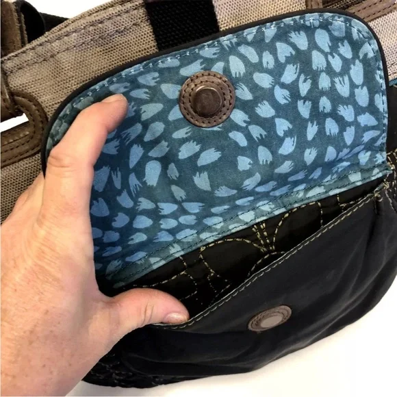 Fossil Key-Per bag Black QUILTED Coated Leather Large - Picture 9 of 11